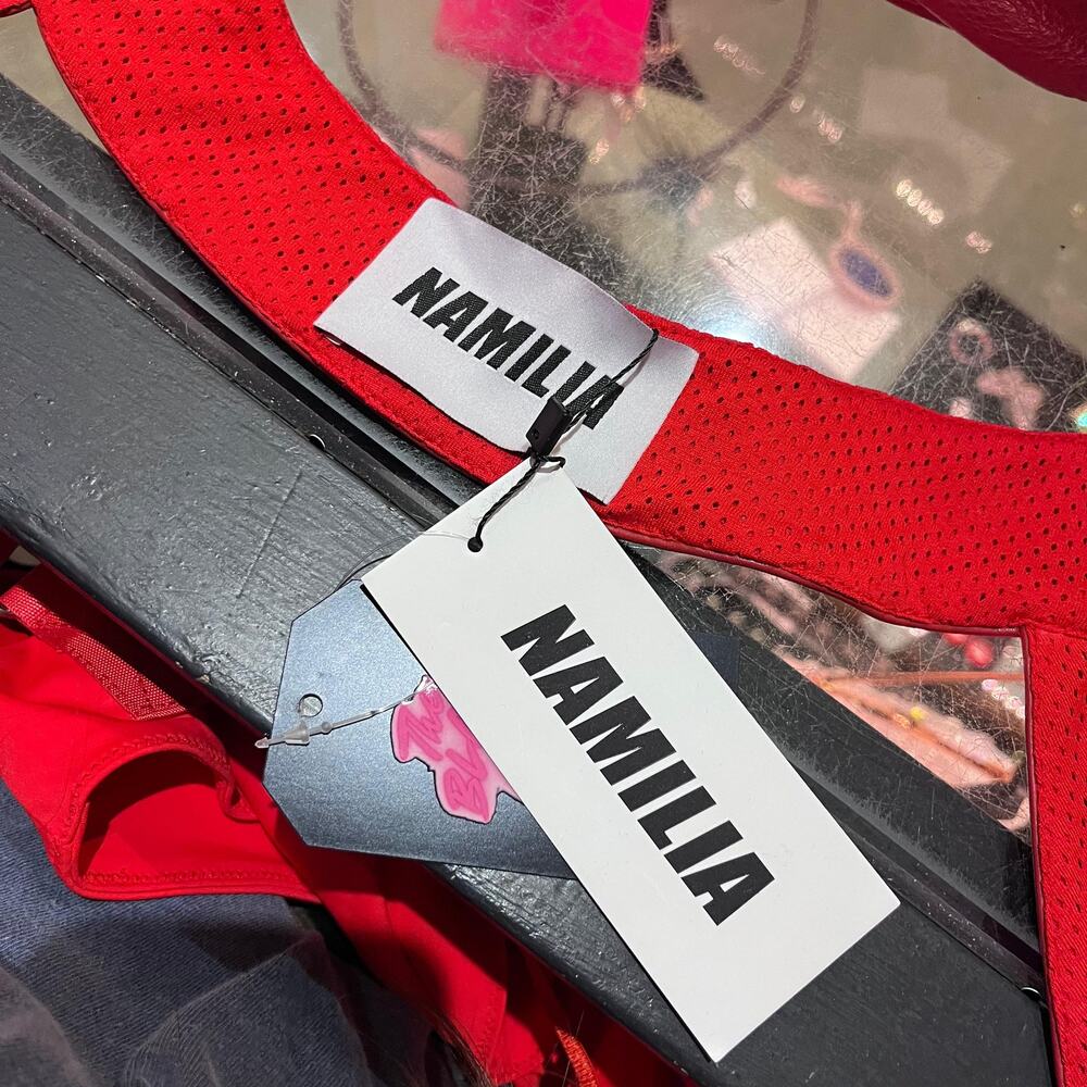 Dolls Kill x Namilia Red Neckholder Stretch Top L NWT - Picture 6 of 7